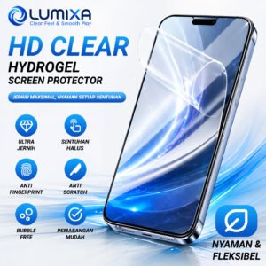 Lumixa Hydrogel Clear HD Anti Gores Semua HP Full Cover Fingerprint Smooth No Bubble B1G1